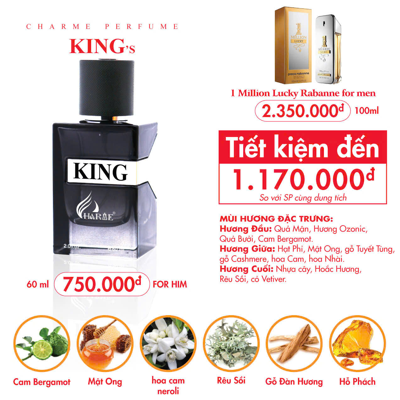 Thành phần tạo nên tuyệt tác Charme King