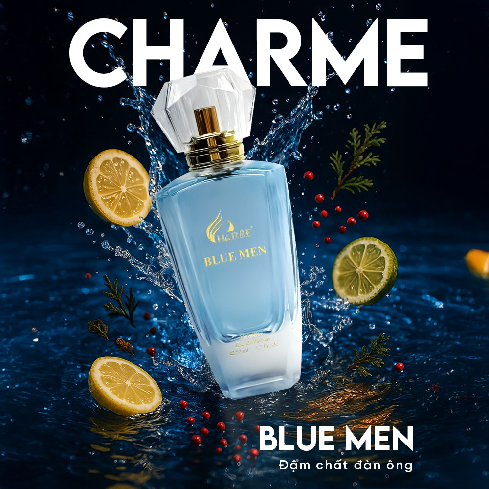 Charme Blue Men 50ml - góc nhìn sản phẩm