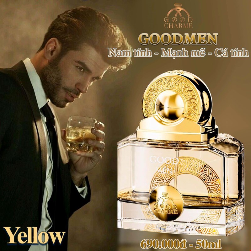 Nước Hoa Nam Good Charme Good Men 50ml (Màu Vàng)