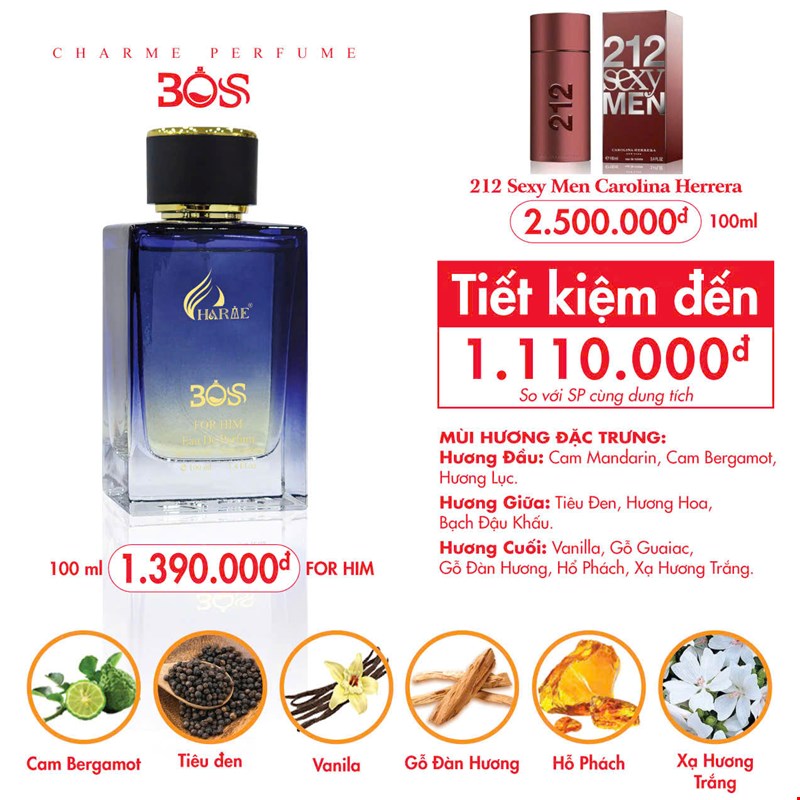 Nước hoa nam Charme Boss Charme 100ml