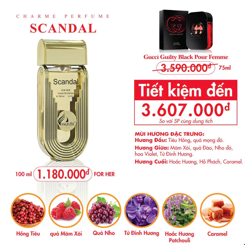 Nước Hoa Nữ Charme Scandal 100ml [Phiên Bản [Nam]]